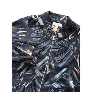 Addition Elle Satin Zip Jacket XL  Sporty Active Coastal Geometric Old Money Y2K